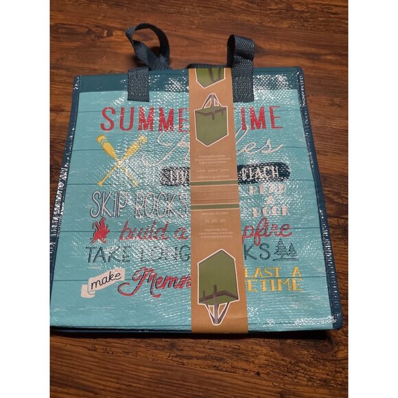 6-Reusable HomeGoods- Insulated Bag Hot or Cold Zippered Handles New with Tag - Picture 9 of 13